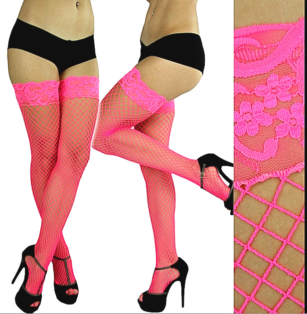 FISHNET LACE STOCKING HIGH THIGH PANTYHOSE EXOTIC DANCER STRIPPER SEXY LINGERIE