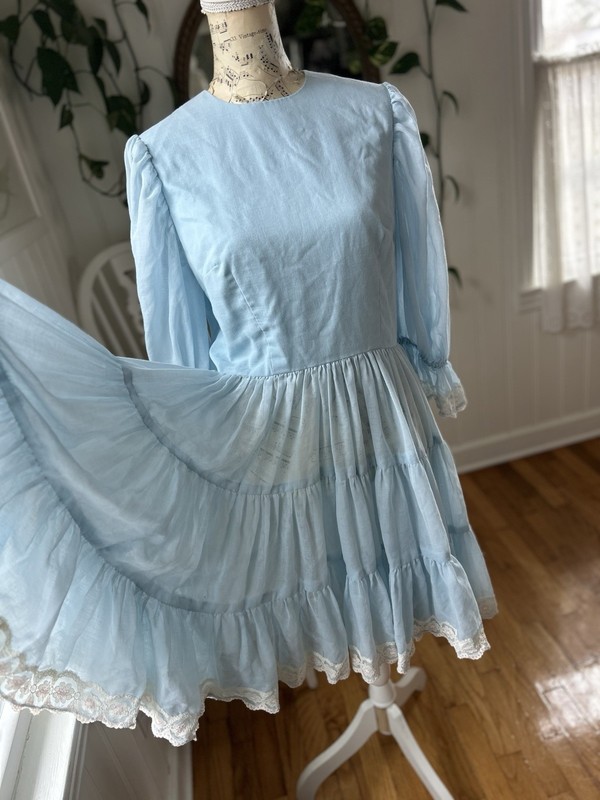 Handmade Vintage SQUARE DANCE Western SWING Dress Full 1960s Rockabilly