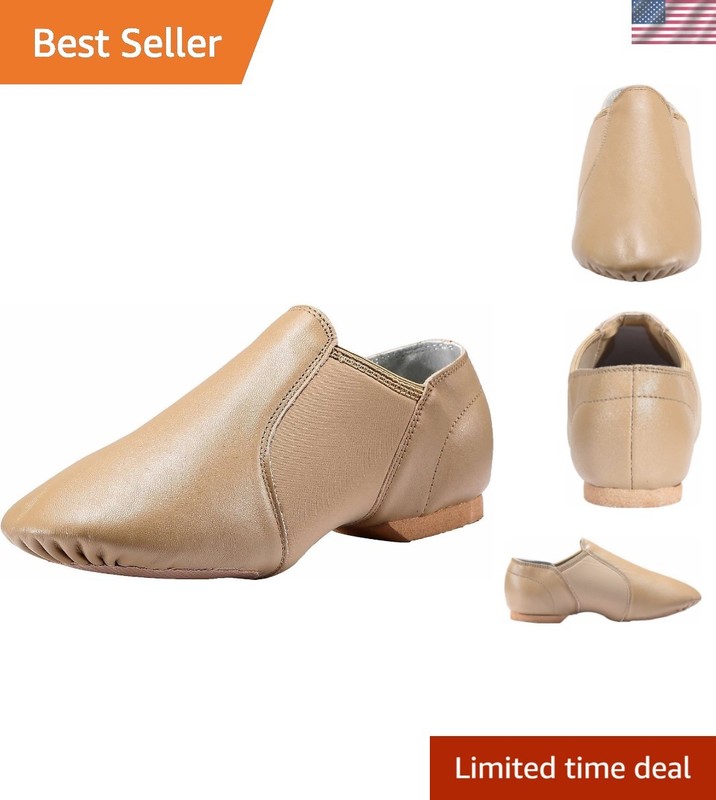 Women’s Leather Upper Slip-on Jazz Shoe