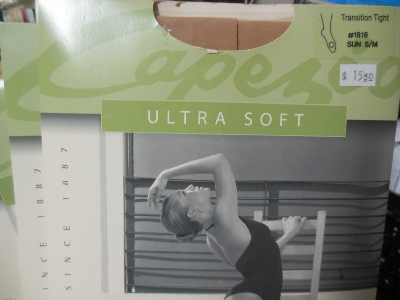 CAPEZIO TRANSITION 1816 1816C CONVERTIBLE. TIGHTS Ballet Pink, black, or LSN New gallery