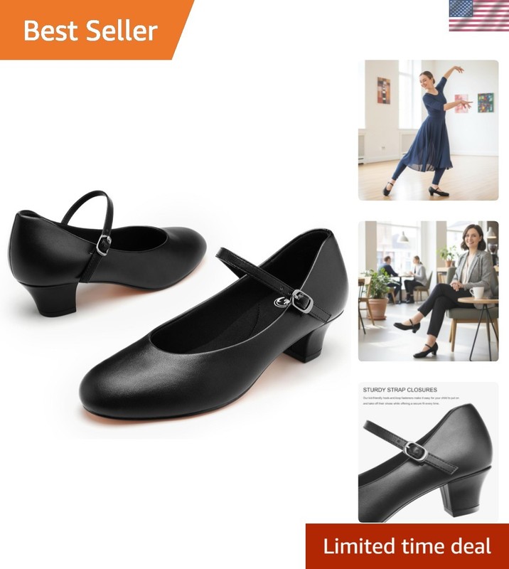 1.5″ Character Shoes for Women Dance Shoes Stylish Ankle Strap for Ballroom S…